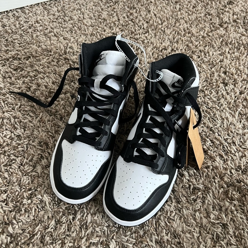 Nike Black and White High Dunk Sneakers - Picture 2 of 2